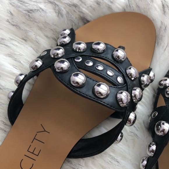 Sole Society Emmalyn Stud Thong Sandals Slides - Picture 13 of 16